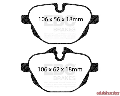 EBC Brakes Brake Pad Disc Rotor Full Kit for BMW X4 F26 3.0 2016-2018, S20K2140 - S20K2140