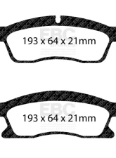 EBC Brakes Brake Pad Disc Rotor Full Kit UD1629 + RK2103 + UD1630 + RK2107 for Mercedes-Benz GL350 GL450 2013-2016                                     - S20K2306 - Image 2