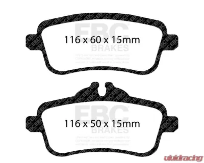 EBC Brakes Brake Pad Disc Rotor Full Kit UD1629 + RK2103 + UD1630 + RK2107 for Mercedes-Benz GL350 GL450 2013-2016 - S20K2306