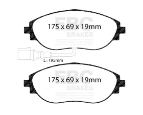 EBC Brakes Full Brake Pad and Disc Rotor Kit for Volkswagen GTi Mk8 2.0 2022-2023