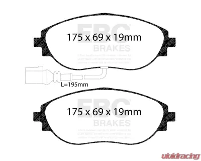 EBC Brakes Full Brake Pad and Disc Rotor Kit for Volkswagen GTi Mk8 2.0 2022-2023 - S20K2353
