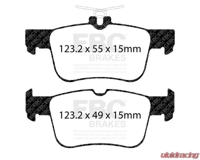 EBC Brakes Brake Pad Disc Rotor Kit DP62160 + USR7847 for Lincoln Nautilus 2018-2023 - S2KR2679