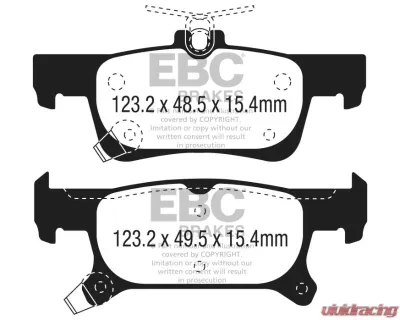 EBC Brakes Brake Pad Disc Rotor Kit DP23079 + USR7744 for Buick Envision 2.5 2016-2018 - S2KR2953