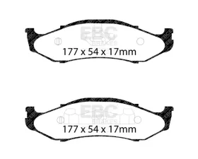 EBC Brakes Brake Pad Disc Rotor Kit DP61255 + GD1256 for Jeep Cherokee 1999-2002