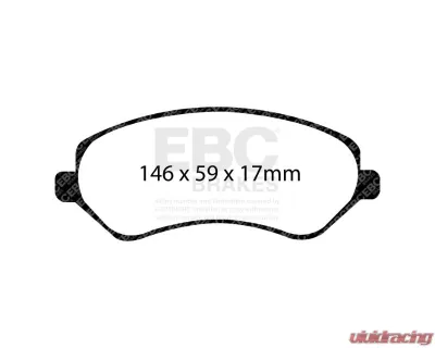 EBC Brakes Brake Pad Disc Rotor Kit DP61612 + GD1478 for Jeep Liberty 2002-2007 - S3KF1395