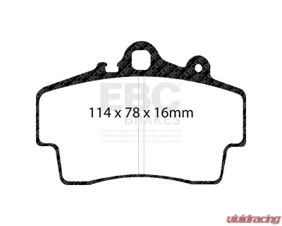 EBC Brakes Brake Pad Disc Rotor Kit DP31207C + USR1062 for Porsche Boxster 1997-2004 - S4KF2023