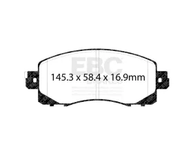 EBC Brakes Brake Pad Disc Rotor Kit DP32330C + GD7858 for Subaru WRX 2.4 2022-2023