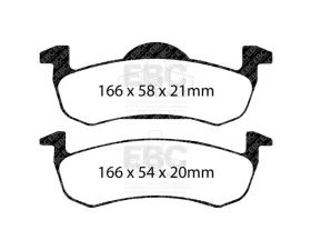 EBC Brakes Brake Pad Disc Rotor Kit DP31804C + USR7667 for Lincoln MKT 2013-2019 3.5/3.7