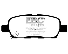 EBC Brakes Brake Pad Disc Rotor Kit DP31955C + USR7314 for Nissan Altima | Sentra 2010-2023