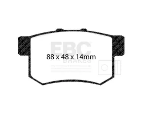 EBC Brakes Brake Pad Disc Rotor Kit DP3781/2C + USR1401 for Acura RDX 2007-2009