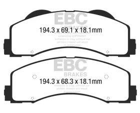 EBC Brakes Brake Pad Disc Rotor Kit DP43110R + GD7521 for Ford F150 Raptor 3.5 2015-2020