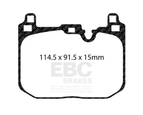 EBC Brakes Disc Rotor and Brake Pad Kit DP42393R + GD2186 for Mini Hardtop F56 2020-2024