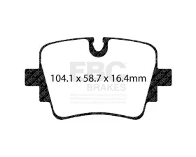 EBC Brakes Brake Pad Disc Rotor Kit DP42190R + GD2097 for Jaguar F-Type R 2014-2023