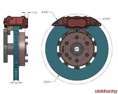 RacingBrake Front and Rear Caliper Kit RAM 1500  | TRX 2019+ - RAM-IRP-374