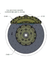RacingBrake RB-CCB System BBK (400/390) Chevrolet Corvette C8 (P/N 2R15-K & 2R19-K) 2020+                                     - RCCB-C8-400.390 - Image 2