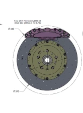 RacingBrake RB-CCB System BBK (400/390) Chevrolet Corvette C8 (P/N 2R15-K & 2R19-K) 2020+                                     - RCCB-C8-400.390 - Image 3