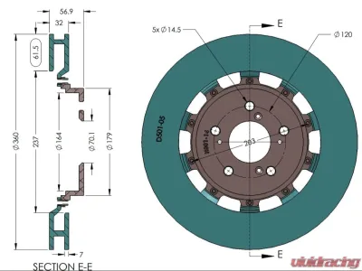 RacingBrake Stock Replacement 2-Piece Front & Rear Rotor Kit Acura TLX | MDX | Honda Ridgeline 2021+ - ACU-IRK-360.330