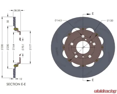 RacingBrake Stock Replacement 2-Piece Front & Rear Rotor Kit Acura TLX | MDX | Honda Ridgeline 2021+ - ACU-IRK-360.330