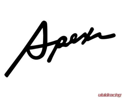 APEXi 6" Cursive Logo Black Decal - 601-KH08