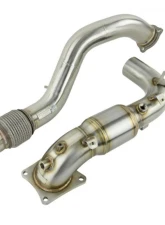 Skunk2 76mm Alpha Series Downpipe w/ Catalytic Converter Honda Civic Type R2018-2021                                     - 412-05-6066 - Image 7