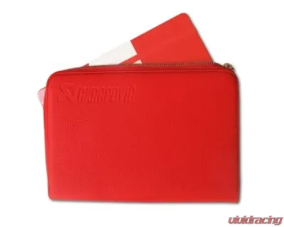Akrapovic Red M Leather Zip Notebook - 800939