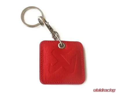 Akrapovic Red Square Leather Keychain - 800947