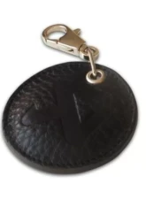 Akrapovic Black Round Leather Keychain                                     - 800952 - Image 2