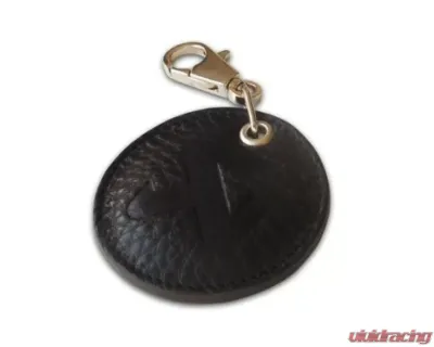 Akrapovic Black Round Leather Keychain - 800952