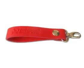 Akrapovic Red Leather Loop Keychain