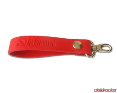Akrapovic Red Leather Loop Keychain - 800953