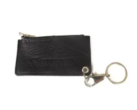 Akrapovic Black Leather Zip Keychain
