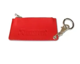 Akrapovic Red Leather Zip Keychain