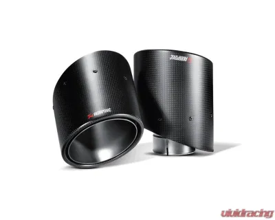 Akrapovic S-AU/Ti/6H Single Left Inside Replacement Carbon Fiber Tail Pipe - TP-CT/28/L/2