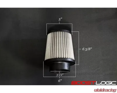Boost Logic Universal 3.5 Inch Stainless Steel Air Filter - BL 00000100-3.5