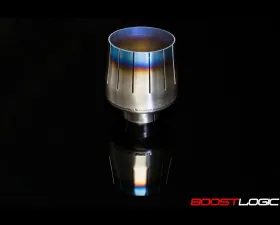 Boost Logic R35 F16 Titanium Exhaust Tip Set Burnt Blue Nissan R35 GTR 2009+
