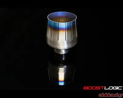 Boost Logic R35 F16 Titanium Exhaust Tip Set Burnt Blue Nissan R35 GTR 2009+ - BL 02010908-Blued