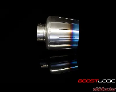 Boost Logic R35 F16 Titanium Exhaust Tip Set Burnt Blue Nissan R35 GTR 2009+ - BL 02010908-Blued
