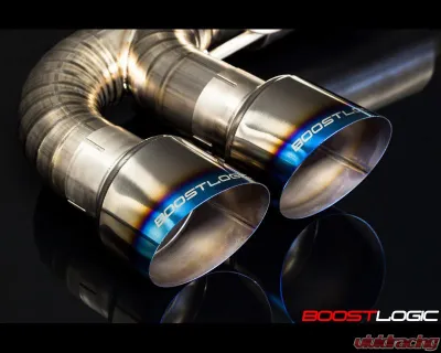 Boost Logic R35 4" Titanium Exhaust Valved Version Nissan R35 GTR 2009+ - BL 02010910-Blue-BL 02010910-V