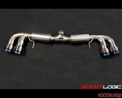 Boost Logic R35 4" Titanium Exhaust Valved Version Nissan R35 GTR 2009+ - BL 02010910-Blue-BL 02010910-V
