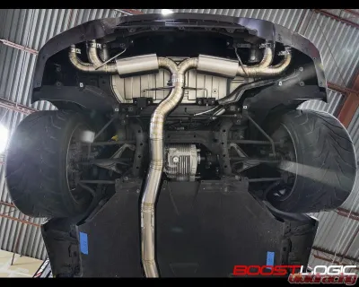 Boost Logic R35 4" Titanium Exhaust Valved Version Nissan R35 GTR 2009+ - BL 02010910-Blue-BL 02010910-V
