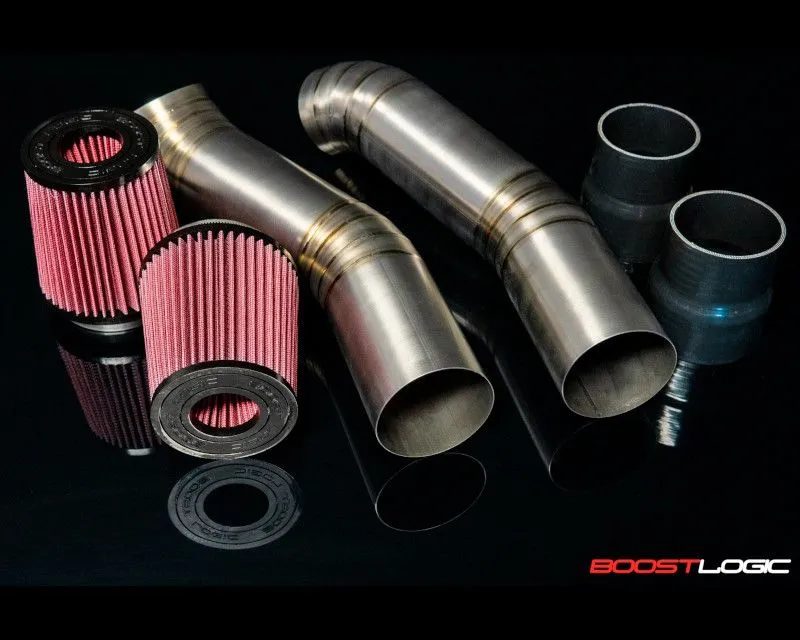 Boost Logic 4" Titanium Intake Kit No MAF Raw Finish Nissan GTR R35 2009+ - BL 02011104-4-Boost Logic 4 Titanium Intake Kit (RAW)