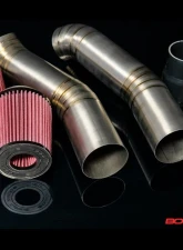 Boost Logic 4" Titanium Intake Kit No MAF Raw Finish Nissan GTR R35 2009+                                     - BL 02011104-4-Boost Logic 4 Titanium Intake Kit (RAW) - Image 3