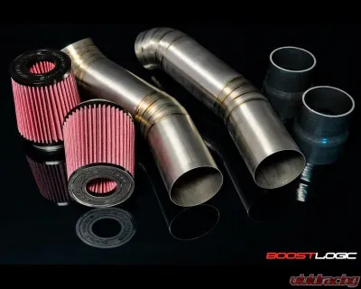 Boost Logic 4" Titanium Intake Kit No MAF Raw Finish Nissan GTR R35 2009+ - BL 02011104-4-Boost Logic 4 Titanium Intake Kit (RAW)