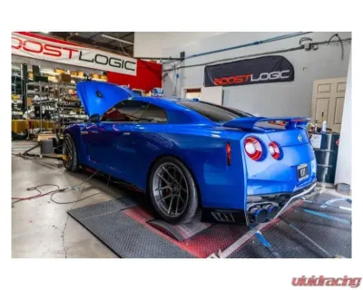 Boost Logic Magnum Exhaust (Valved/Blue Burnt Tips) Nissan GT-R 2009+ - BL 02010910-45-Valved