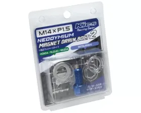 Project KICS M14 x 1.50 Magnetic Drain Bolt 2 Blue Honda | Suzuki | Mazda | Mitsubishi