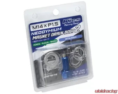 Project KICS M14 x 1.50 Magnetic Drain Bolt 2 Blue Honda | Suzuki | Mazda | Mitsubishi - MAG-22