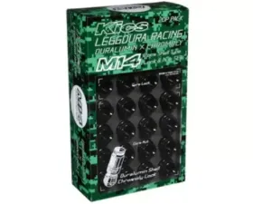 Project KICS 16 pcs + 4 locks 14 x 1.50 Leggdura Racing Shell Type Lug Nut RL54 Knurled Type