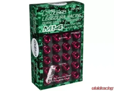 Project KICS 16 pcs + 4 locks 14 x 1.50 Leggdura Racing Shell Type Lug Nut RL54 Knurled Type - RL54-14R