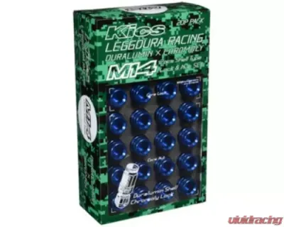 Project KICS 16 pcs + 4 locks 14 x 1.50 Leggdura Racing Shell Type Lug Nut RL54 Knurled Type - RL54-14U