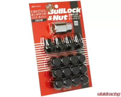 Project KICS 12 + 4 pcs 12 x 1.50 Bull Lock & Nut Set Closed End 21 Hex - 0601B